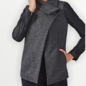FABLETICS French Terry Faux Leather Milano Coat XS